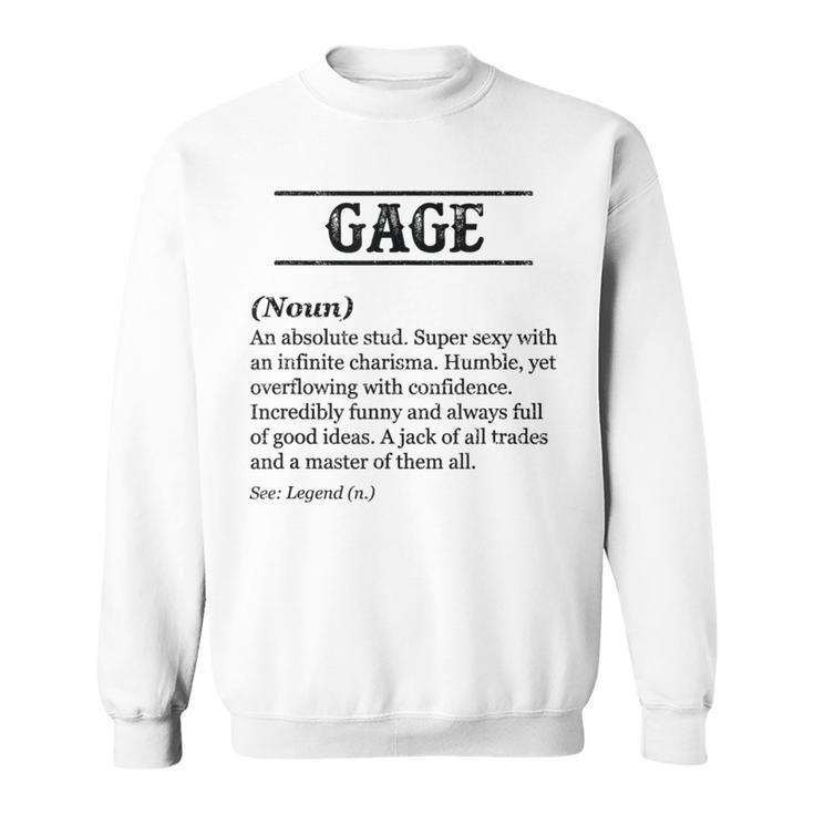 Gage Phrase With Name Definition Customized Men's Sweatshirt