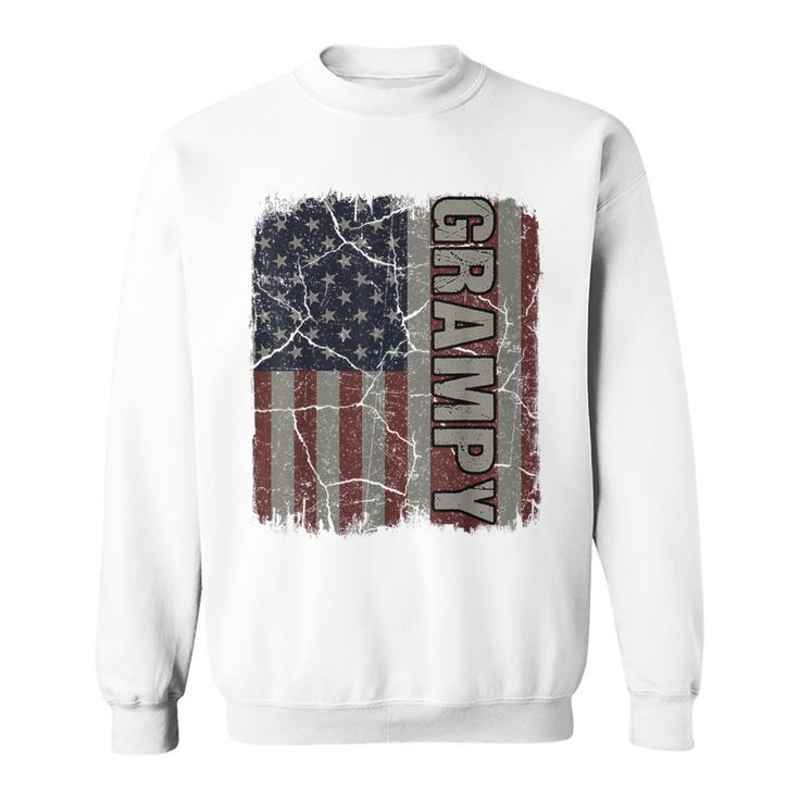 Grampy American Flag Vintage Father's Day 4Th Of July Sweatshirt