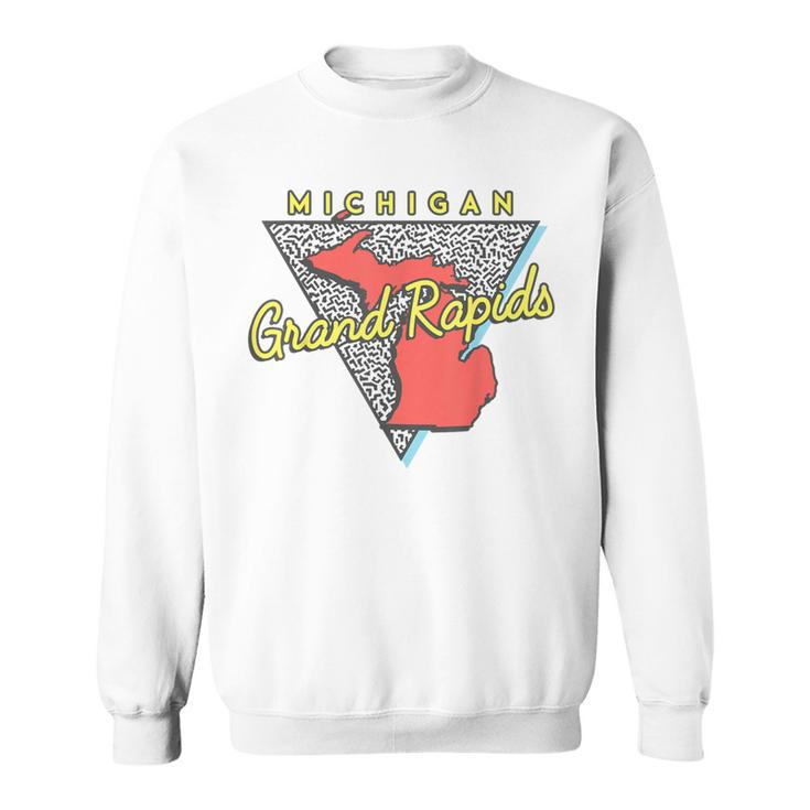 Grand Rapids Michigan T Vintage Mi Triangle Sweatshirt