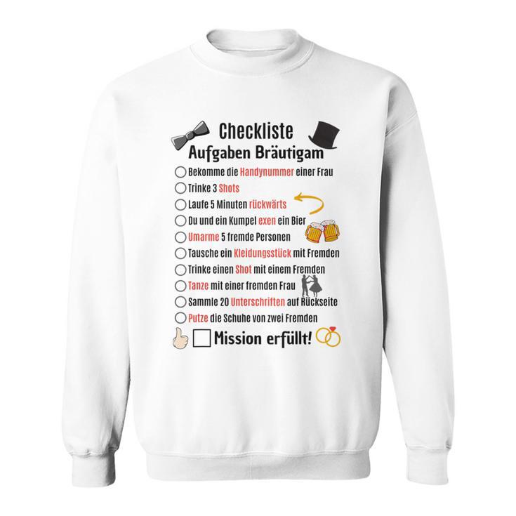 Groom Tasks Stag Jga Checklist Poltern S Sweatshirt