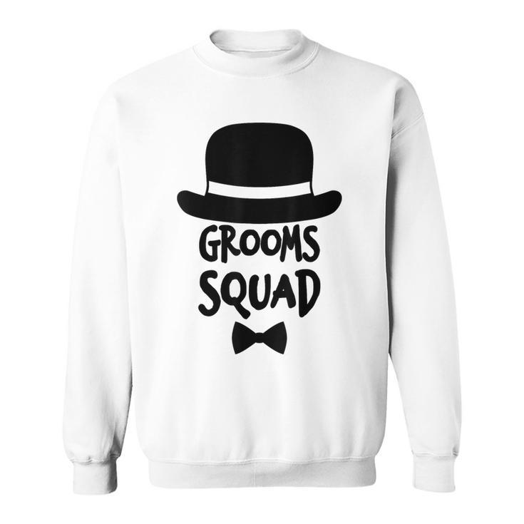 Grooms Squad White For Bachelor Party Sweatshirt