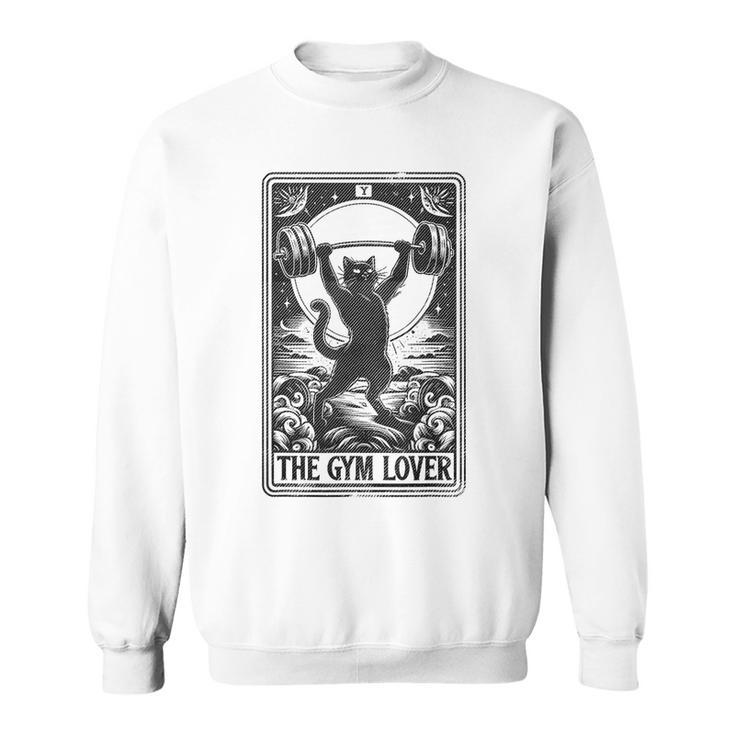 The Gym Lover Tarot Card Cats For Workout Fitness Fan Sweatshirt