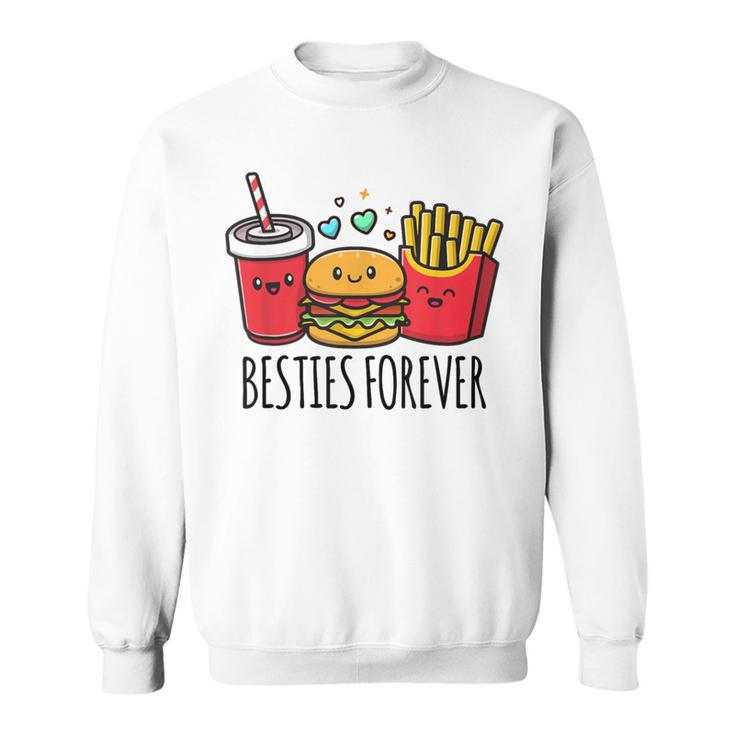 Hamburger French Fries Soda Bff Matching Best Friends Sweatshirt
