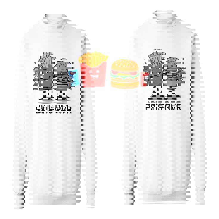 Hamburger French Fries Soda Bff Matching Best Friends Sweatshirt