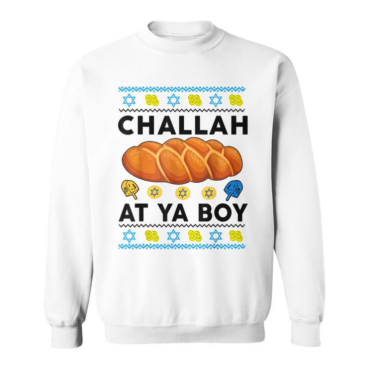 Hanukkah Challah At Ya Boy Ugly Sweater Jewish Kid Men Sweatshirt