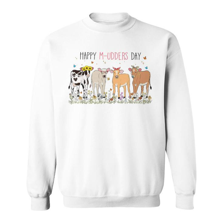 Happy Mu-Dders Day Cow Squad Highland Cow Cattle Sweatshirt