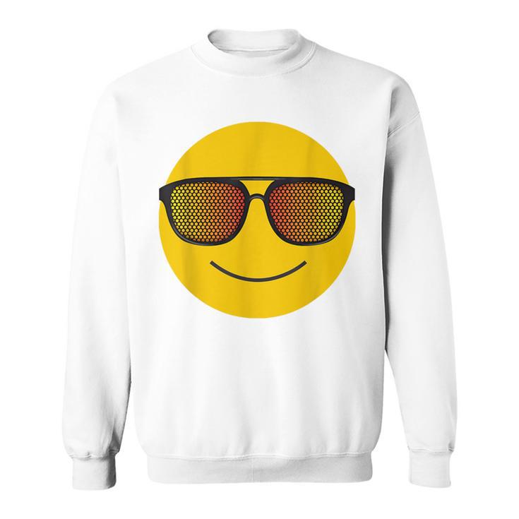 Happy Yellow Cartoon Face Party Sunglass Glasses Sweatshirt