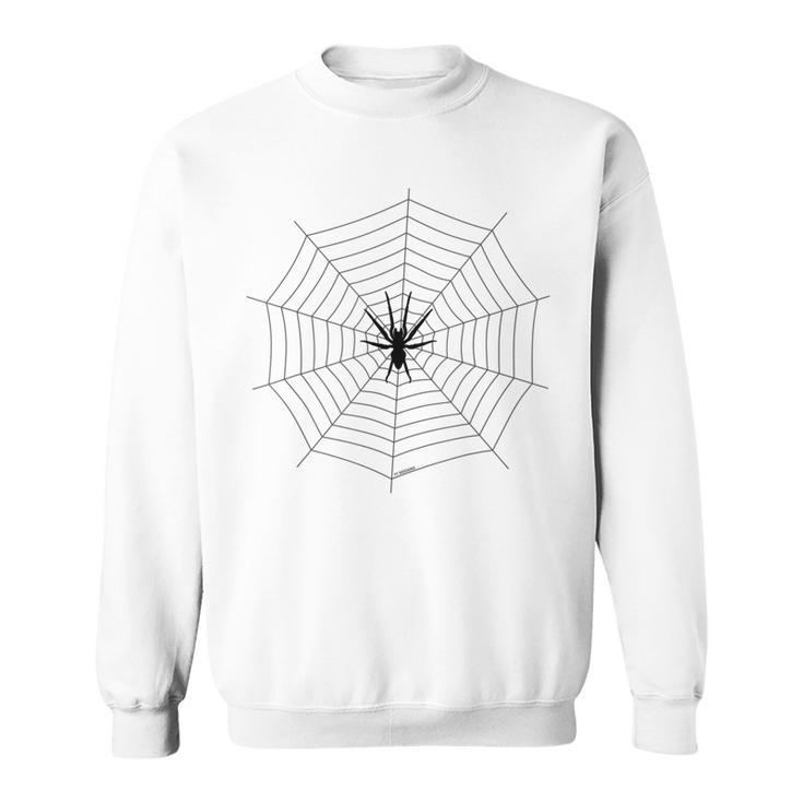 Herren Sweatshirt mit Spinnennetz-Print, Weiß, Trendy Design