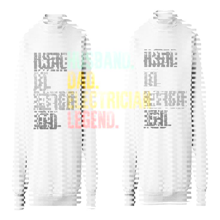 Hombre intage Husband Dad Electrician Legend Retro Camisa de entrenamiento