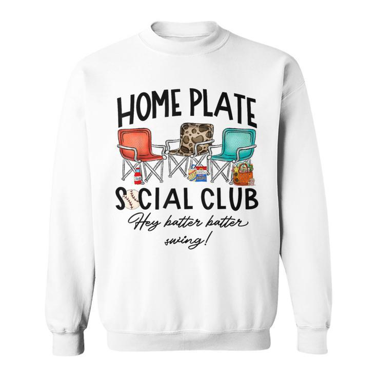 Home Plate Social Club Hey Batter Batter Swing Baseball Sweatshirt