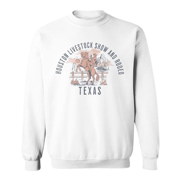 Houston Livestock Show And Rodeo Texas Cowboy And Horse Sweatshirt