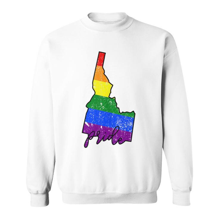 Idaho Gay Pride With Lgbt Flag Ada012a Sweatshirt