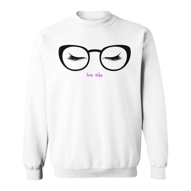 Issa Vibe Lipstick And Eyeglasses Flirty Sweatshirt