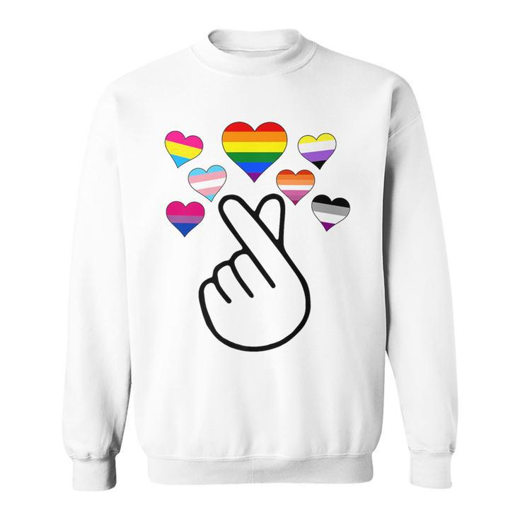 Kpop Gay Pride Lgbt Trans Pan Bisexual Nonbinary Lesbian Ace Sweatshirt