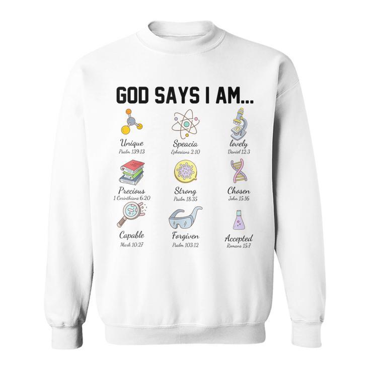 Lab Tech God Says I Am Lab Week 2024 Medical Assistant Sweatshirt