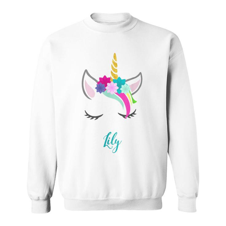 Lily Name Personalised Unicorn Sweatshirt