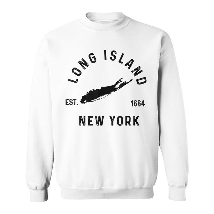 Long Island Ny Souvenir Native Long Islander Map Nyc Sweatshirt