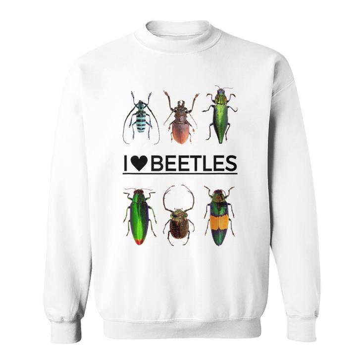 I Love Beetles- Insect Bug Lover Sweatshirt