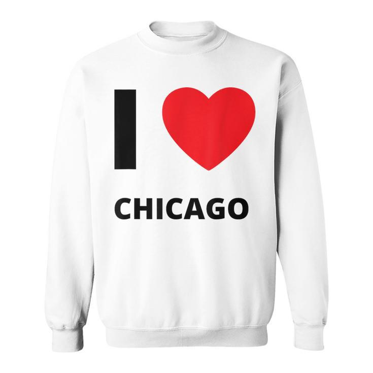 I Love Chicago Heart Illinois Love Fan Apparel Sweatshirt