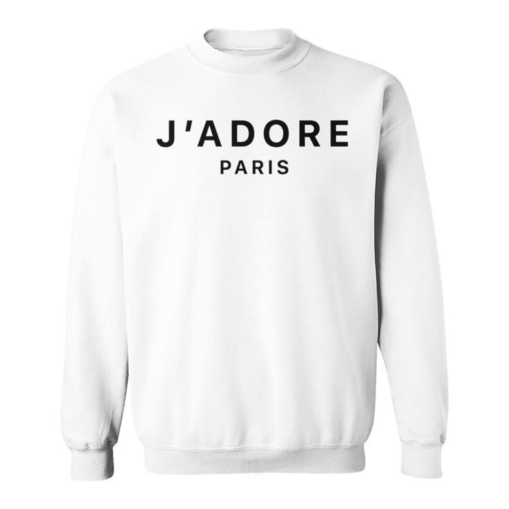 I Love Paris J-Adore Paris White Graphic Sweatshirt