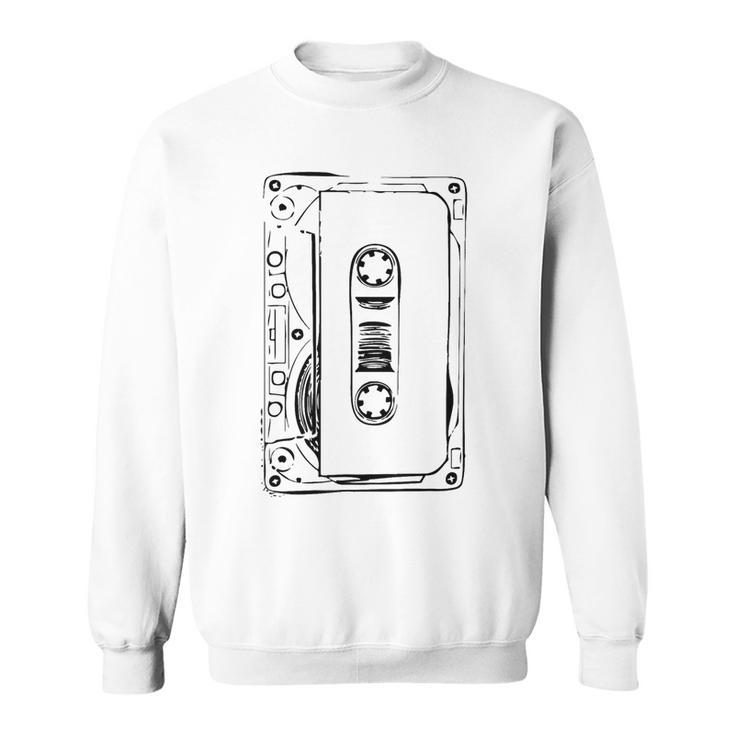 Love Retro Mixtape 80'S Blank Cassette Tape Sweatshirt