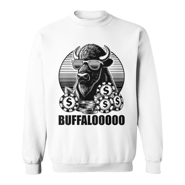 Lucky Buffalo Casino Slot Machine Buffalooooo Gambling Sweatshirt