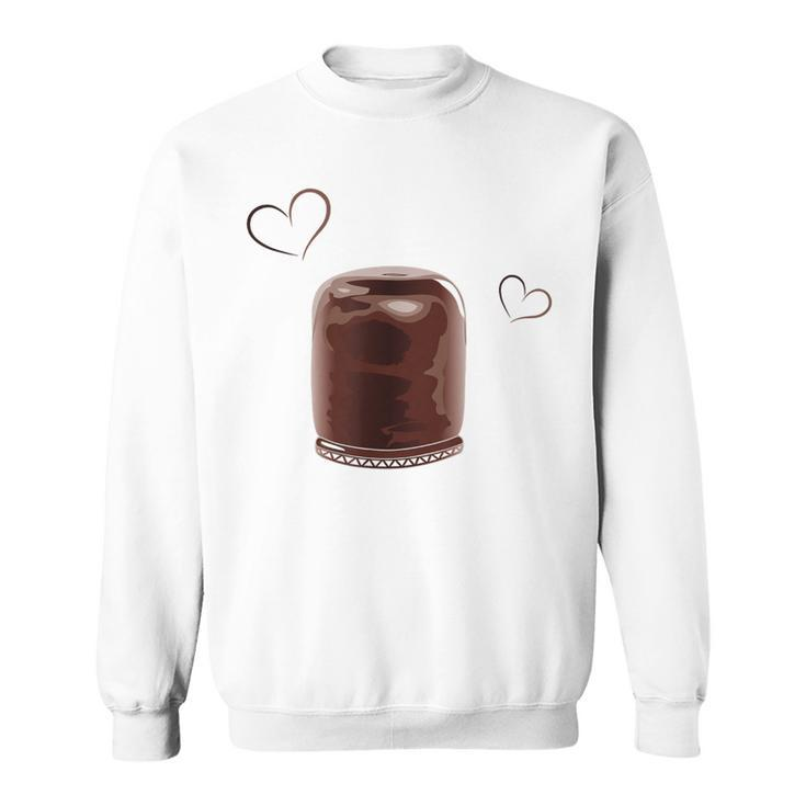 Lustiges Pudding-Liebhaber Sweatshirt, Herziges Motiv für Fans