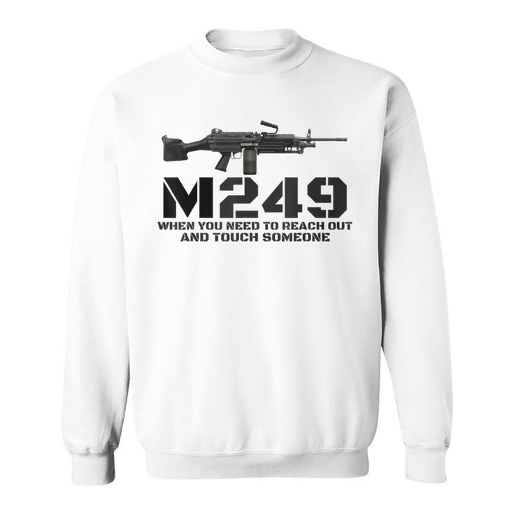 M249 Machine Gun Love 2Nd Amendment Adult Pro Gun Army Sweatshirt