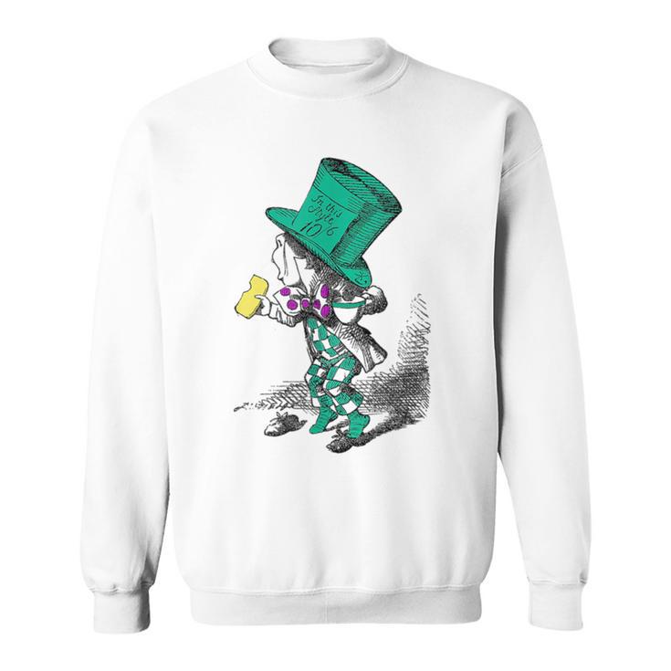 Mad Hatter Vintage Alice Tea And Snack Sweatshirt