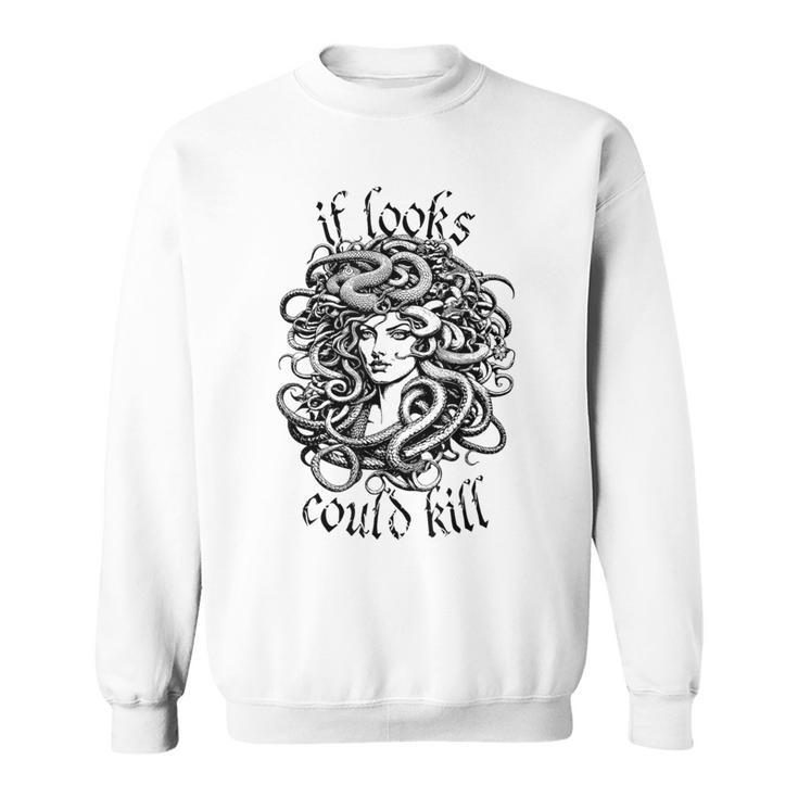 Medusa Greek Mythology Gorgon Pun Sweatshirt