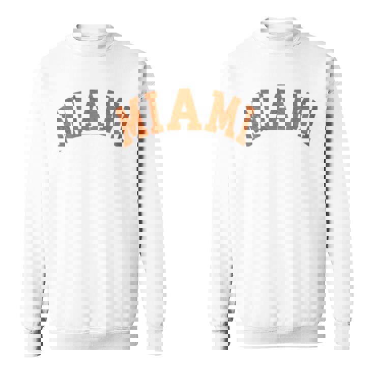 Miami Florida Retro Vintage Weathered Sweatshirt Miami Florida Retro Vintage Weathered Sweatshirt
