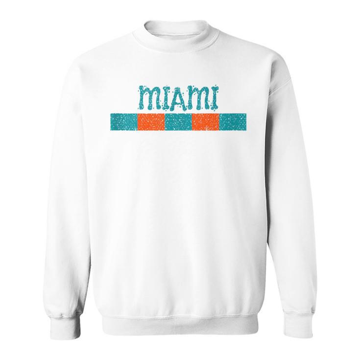 Miami Florida Retro Vintage Weathered Throwback Sweatshirt