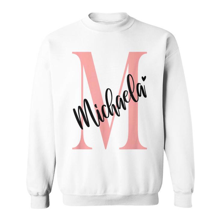 Michaela Nameorname Mit Monogramm Personalisiert Rosa Sweatshirt