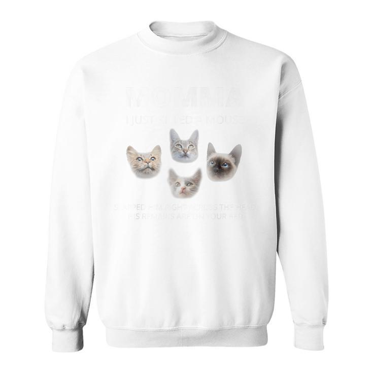 Momma Cats Saying Cat Lover Four Cats Singing Sweatshirt