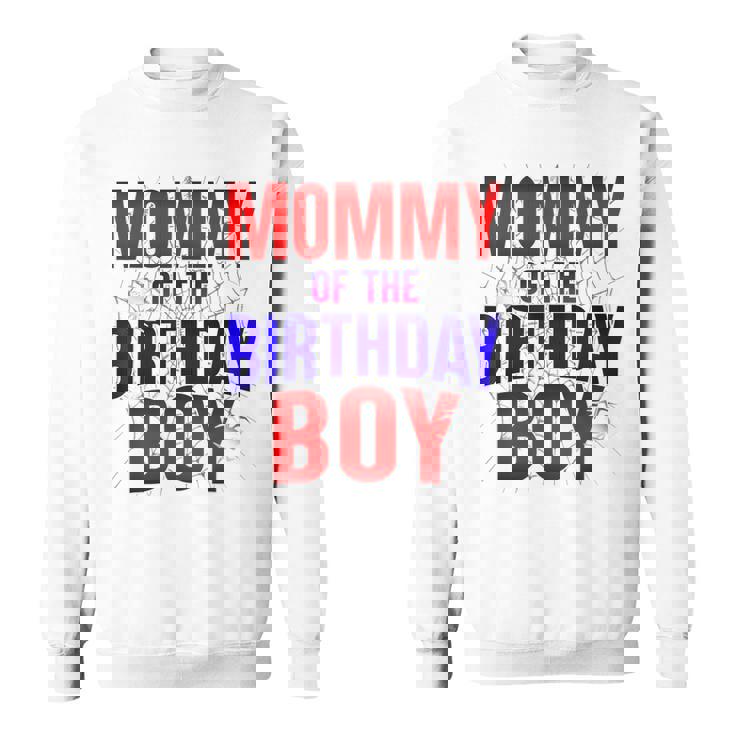 Mommy Of The Birthday Spider Web Boy Family Matching Sweatshirt