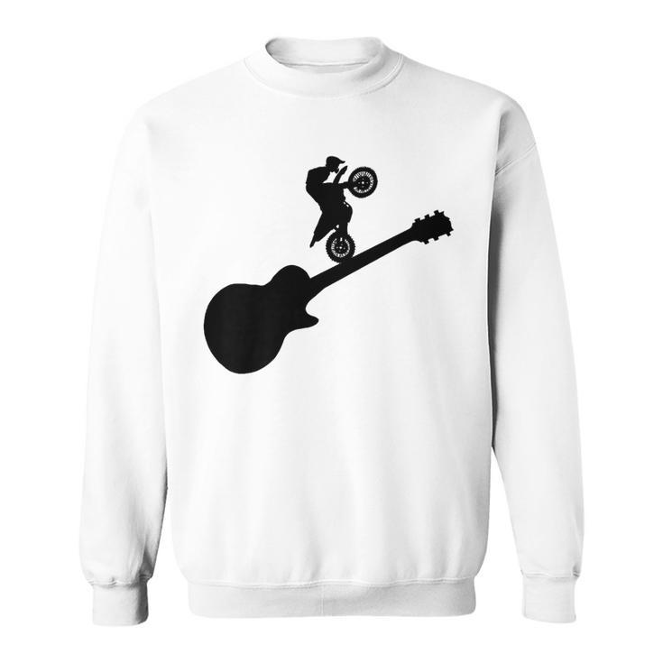 Musicians With Electric Guitar And Motocross Graphic Sweatshirt