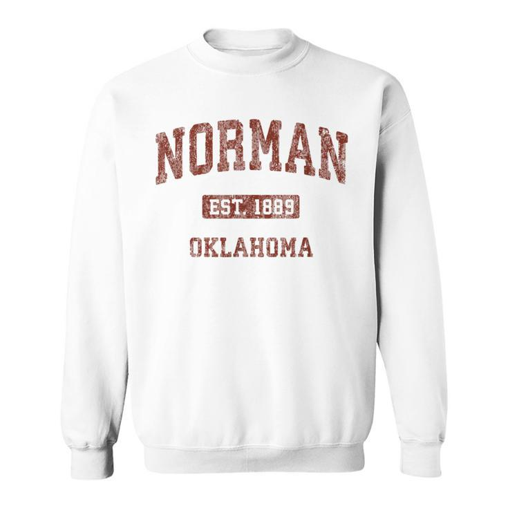 Norman Oklahoma Ok Vintage Athletic Sports Sweatshirt