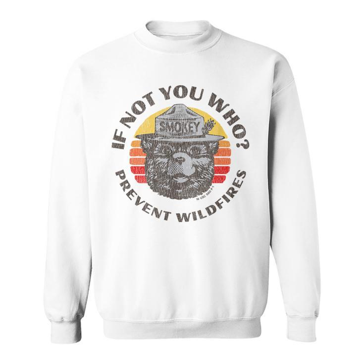 If Not You Who Vintage Smokey Bear 80S Sunset Sweatshirt