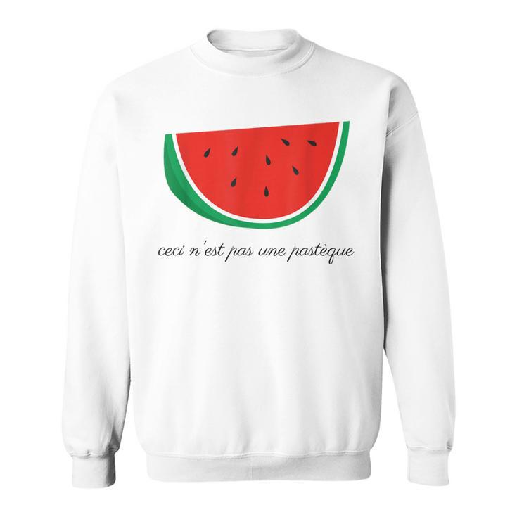 This Is Not A Watermelon Palestine Flag French Version Sweatshirt