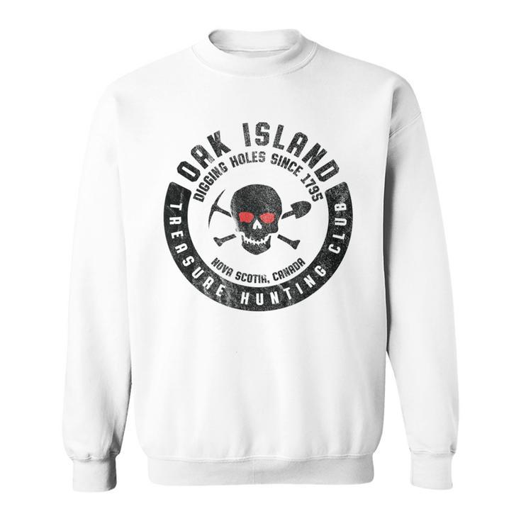Oak Island Treasure Hunting Club Vintage Skull And Crossbone Sweatshirt