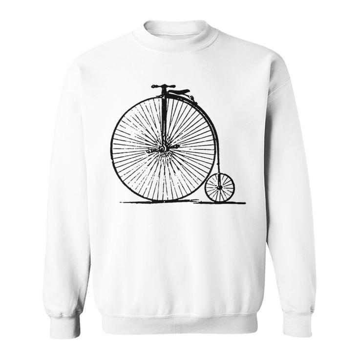 Old School Penny Farthing High Wheel Bike Bicycle Vintage Sweatshirt