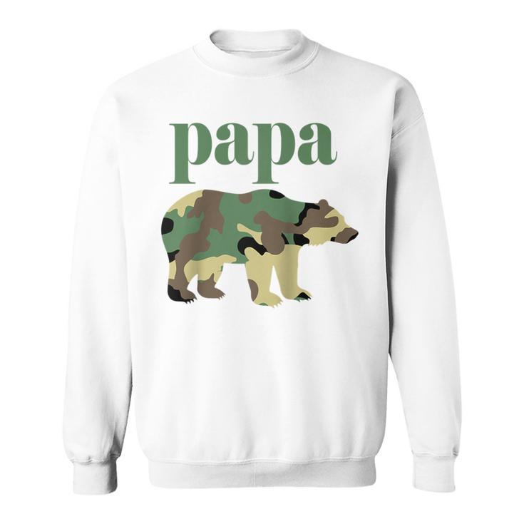 Papa Bär Camo Camo Papa Bär Passender Familienbär Raglan Sweatshirt