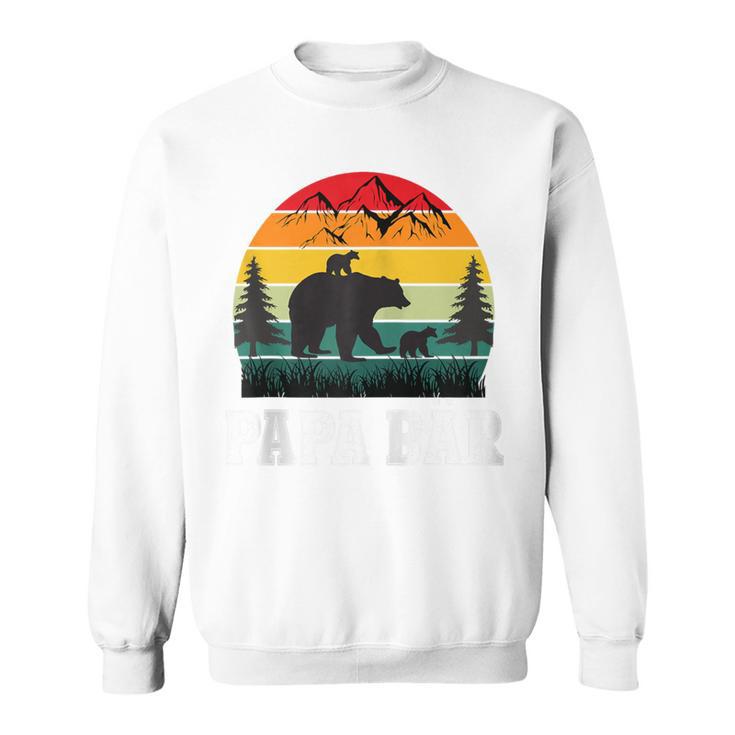 Papa Bär Mit Zwillingenatertag Retroater & Opa Geschenk Kapuzenjacke Sweatshirt