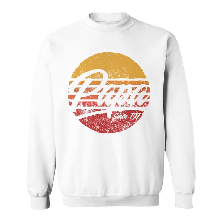 Papa Seit 1971 50 Geburtstag 50 Jahre Als Papa Retro Sweatshirt