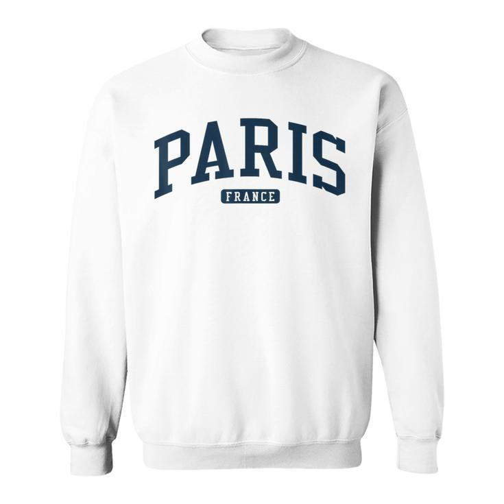 Paris France College University Style Navy Sweatshirt