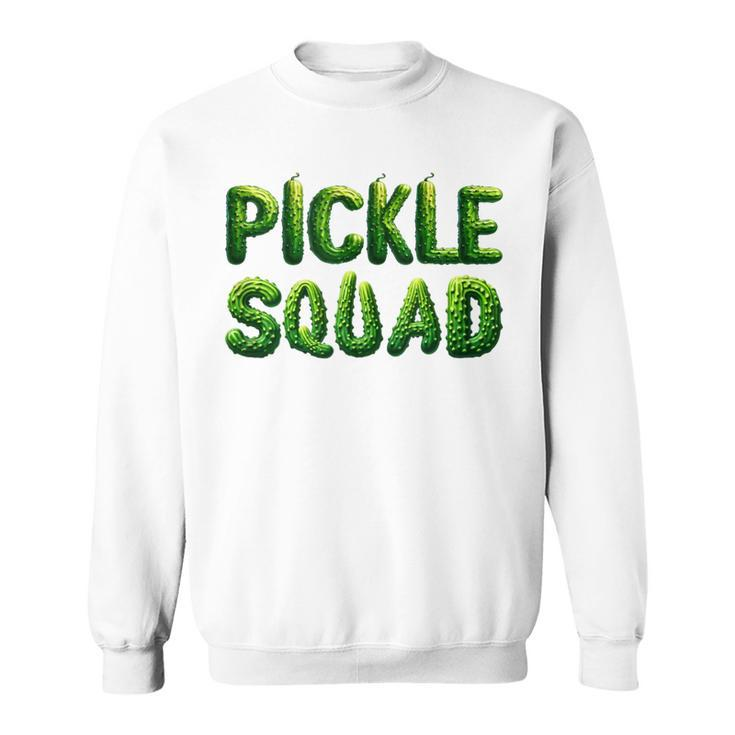 Pickle Squad Cucumber Vegan Squad Green Grocer Sweatshirt