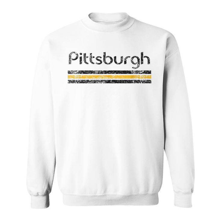 Pittsburgh Pennsylvania Retro Vintage Weathered Throwback Sweatshirt