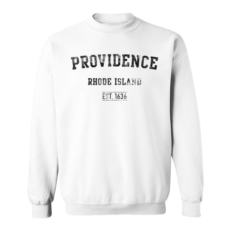 Providence Rhode Island Distressed Text Sport Style Sweatshirt