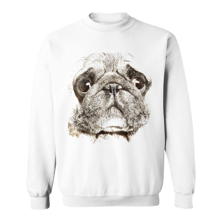 Pug Dog Animal Face Sweatshirt