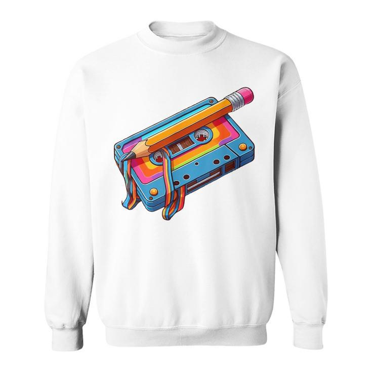 Retro 80Er 90Er Jahre Party Verkleidung Kassette Sweatshirt
